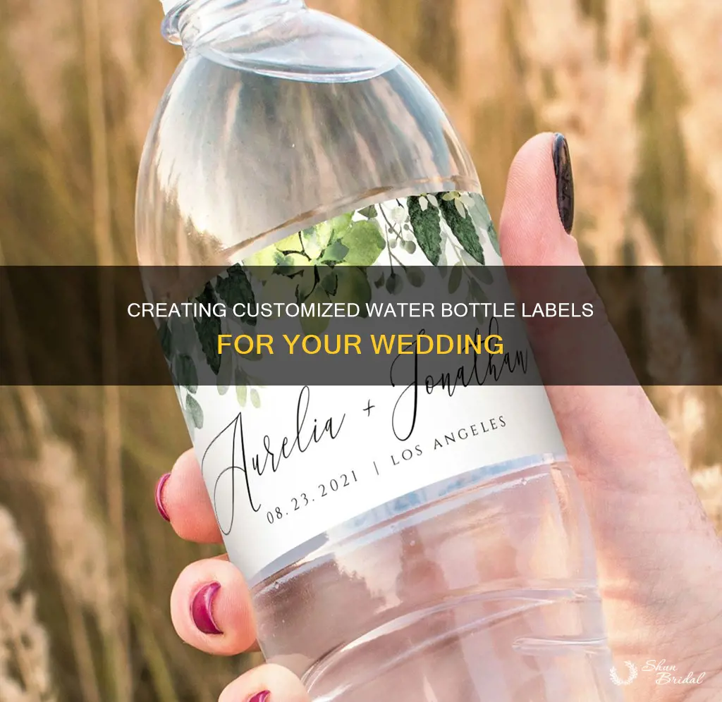 how to make labels for water bottles for weddings