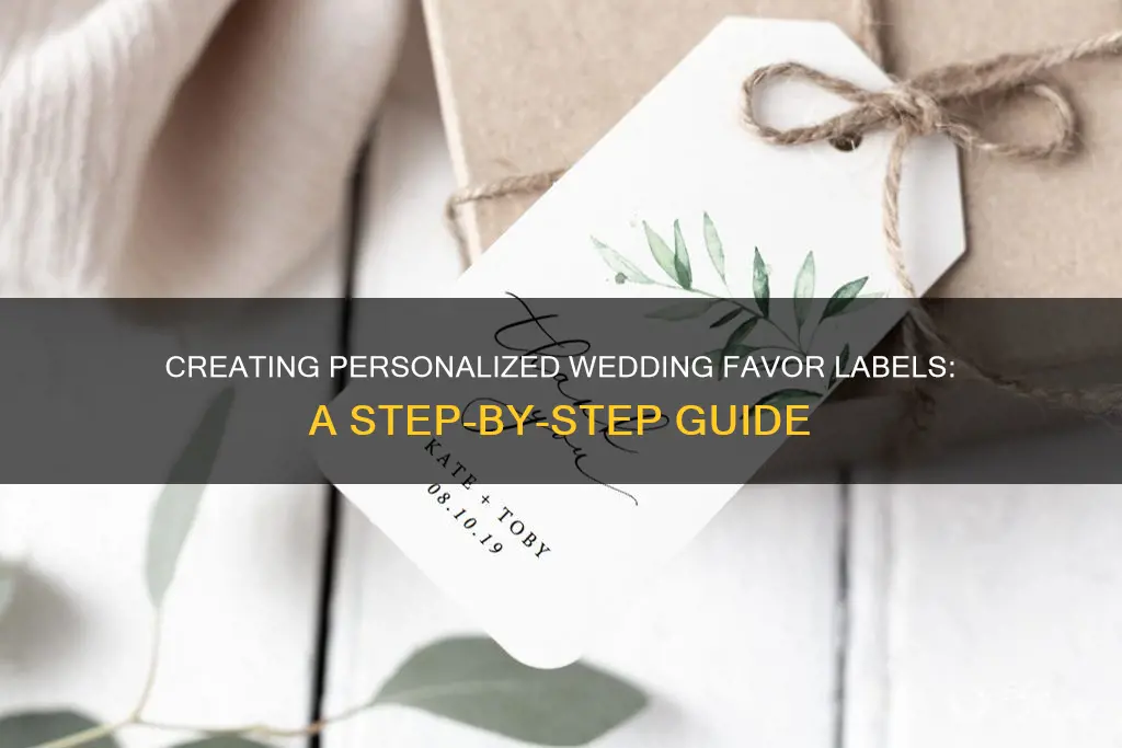 how to make labels for wedding favors