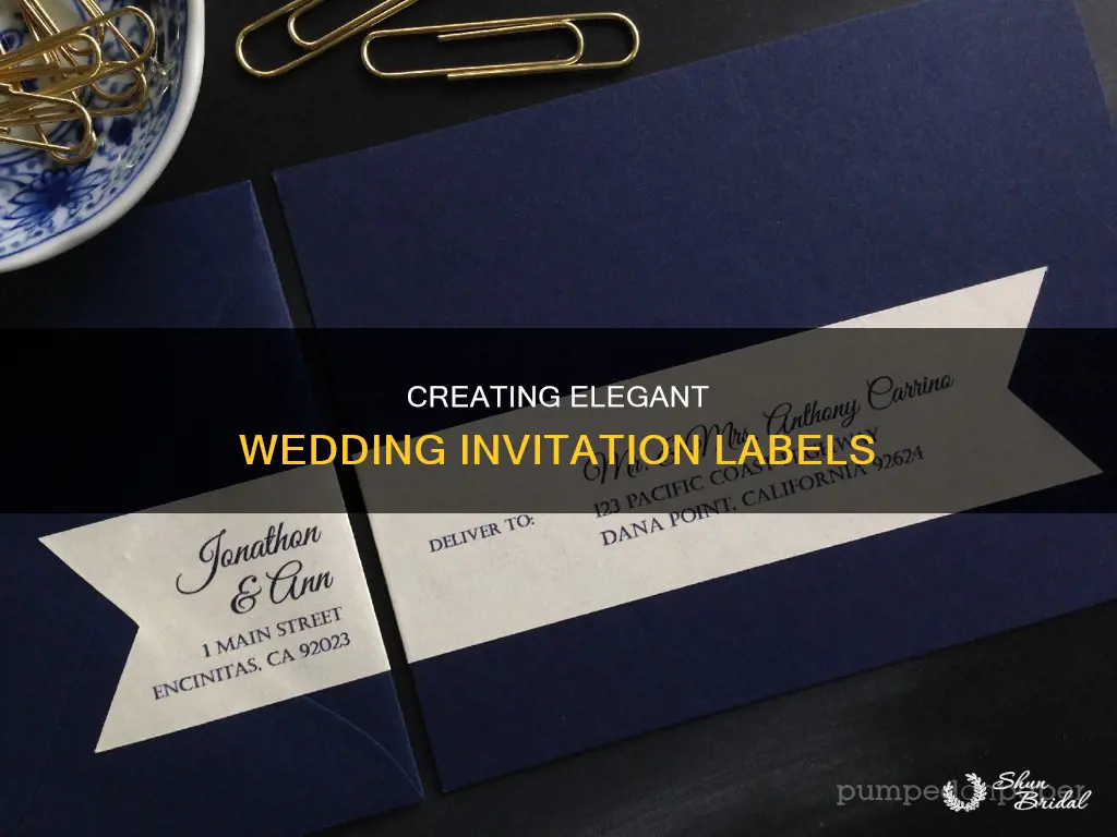 how to make labels for wedding invitations