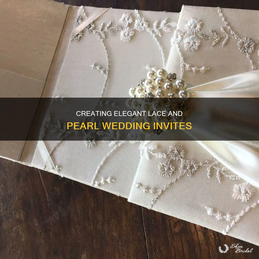 how to make lace and pearl wedding invitations