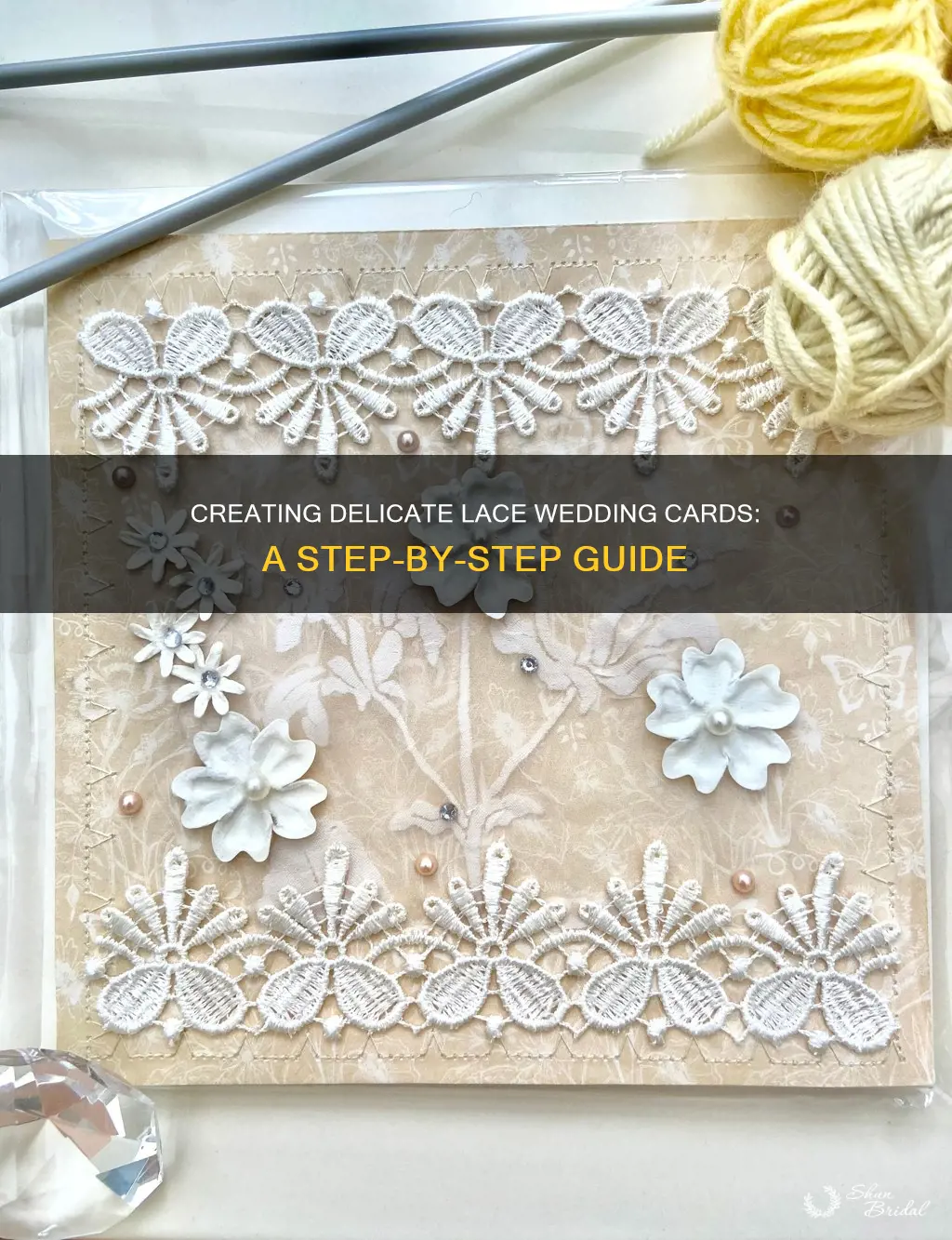 how to make lace wedding cards