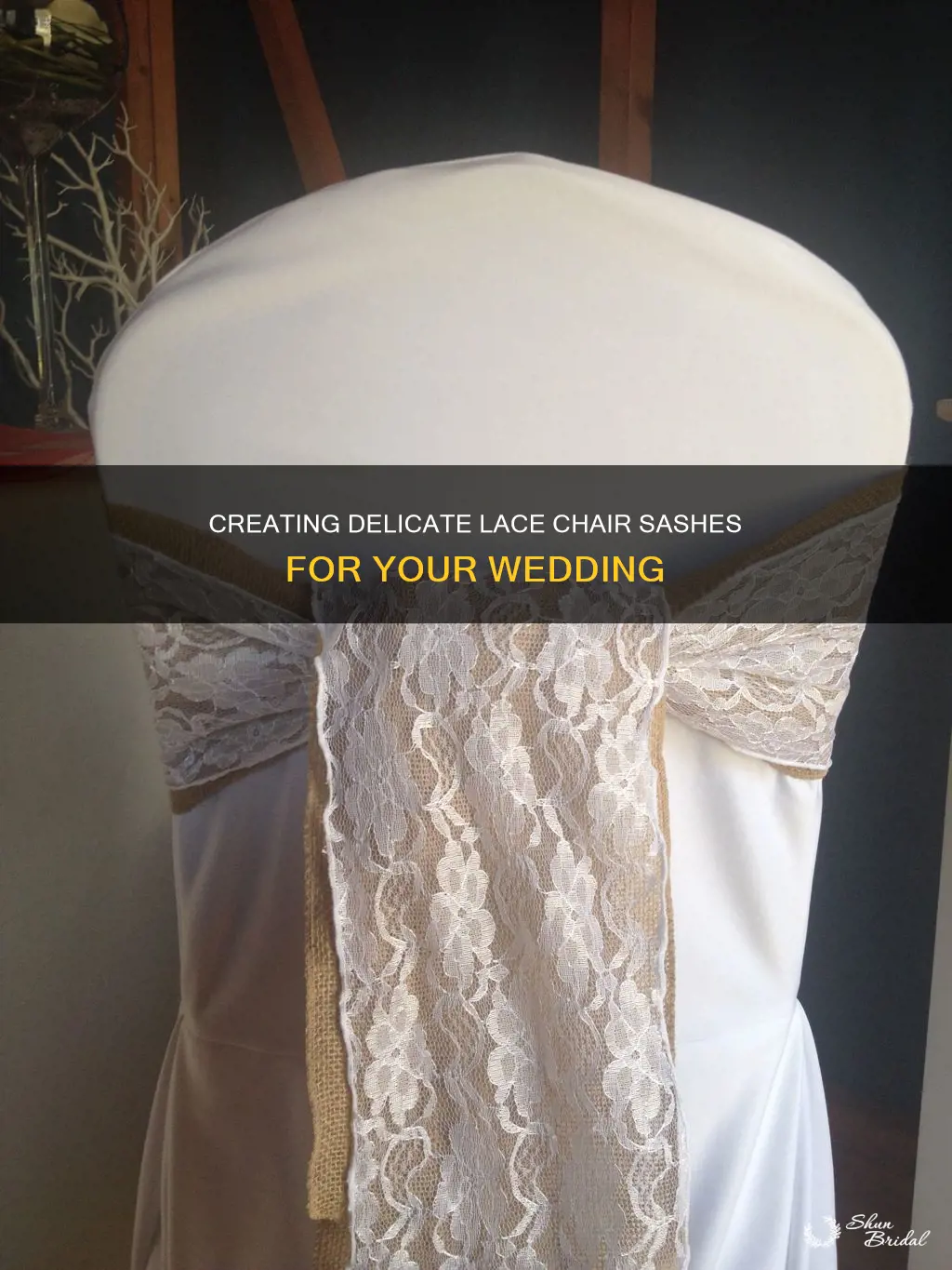 how to make lace wedding chair sashes