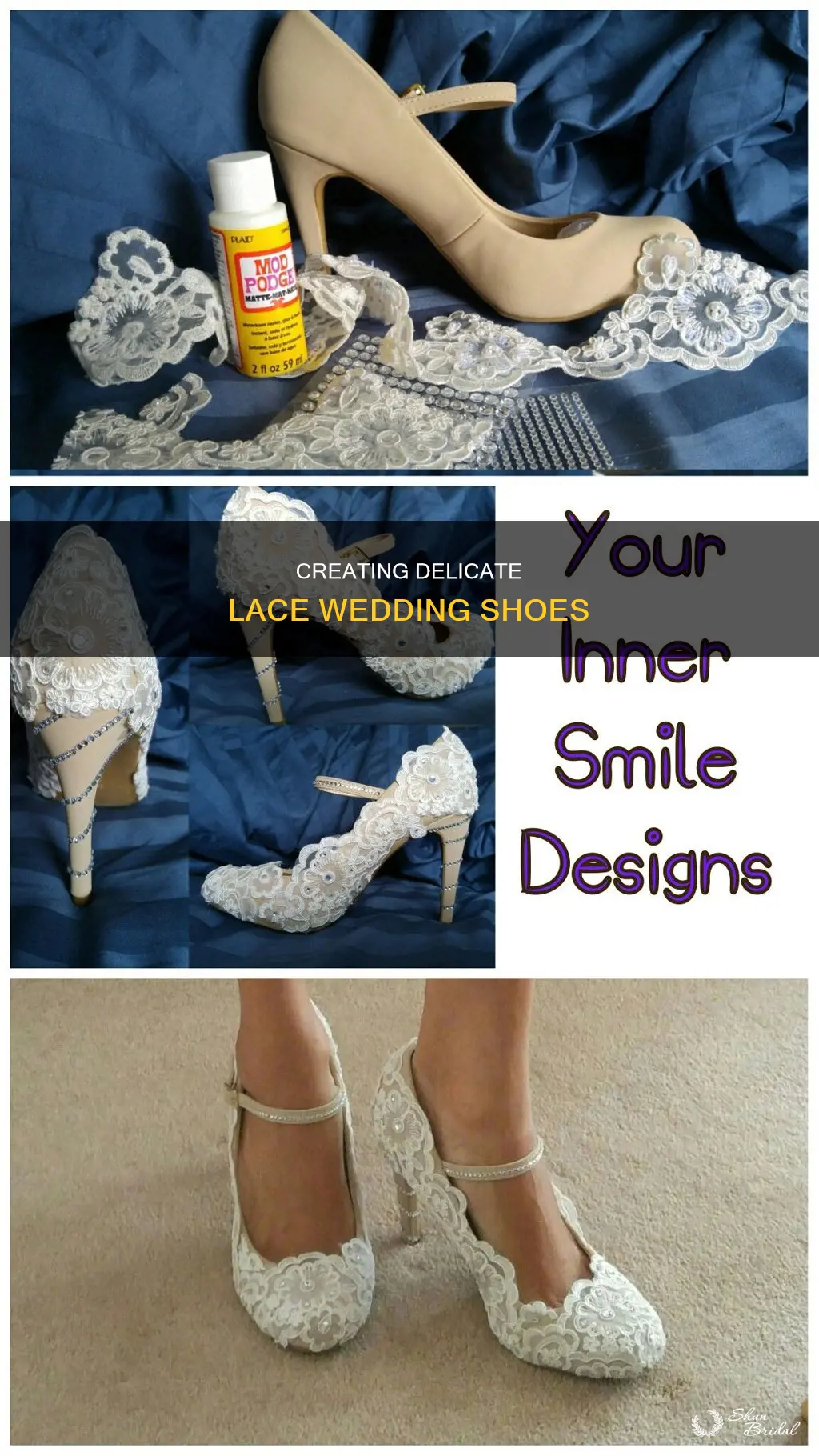 how to make lace wedding shoes