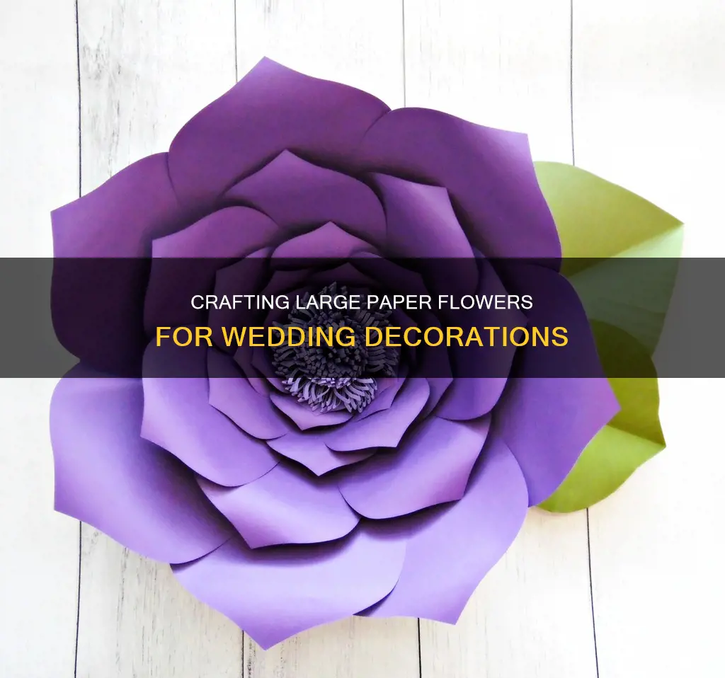 how to make large paper flowers for wedding decorations