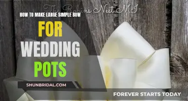 Crafting Large, Simple Wedding Bows: A Step-by-Step Guide