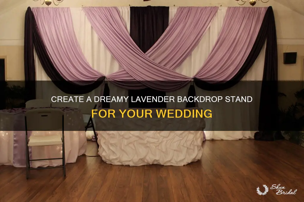 how to make lavender colored backdrop stand for wedding