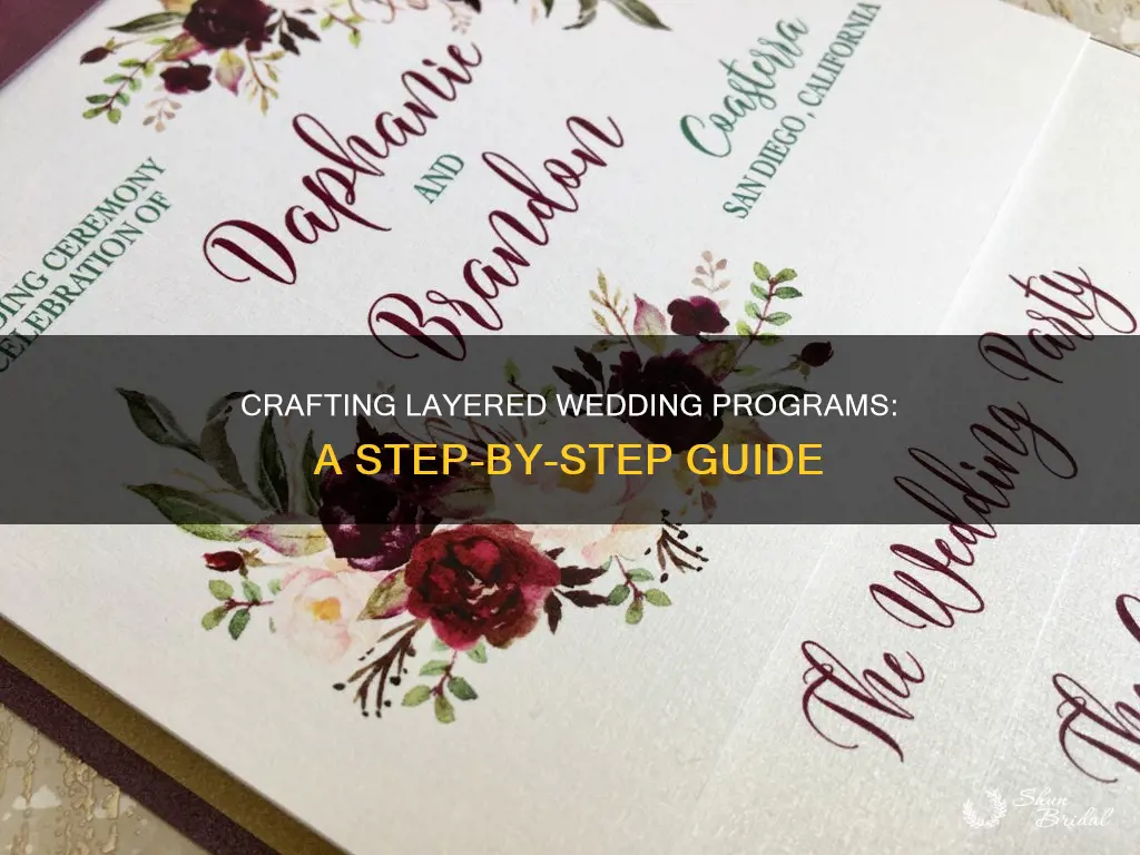 how to make layered wedding programs