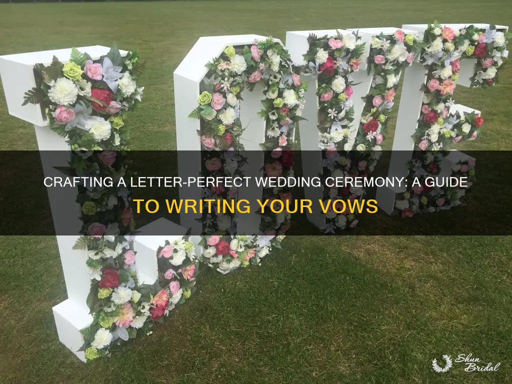 how to make letter word wedding ceremony