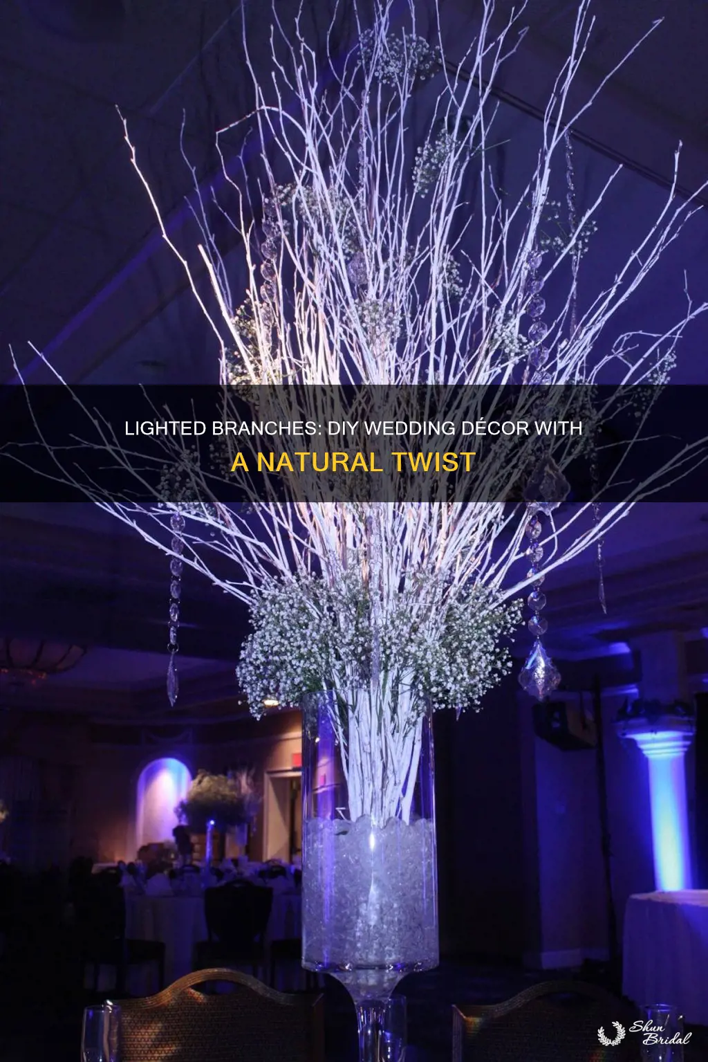 how to make lighted branches for wedding