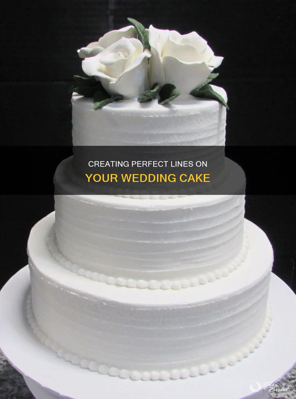 how to make lines on a wedding cake