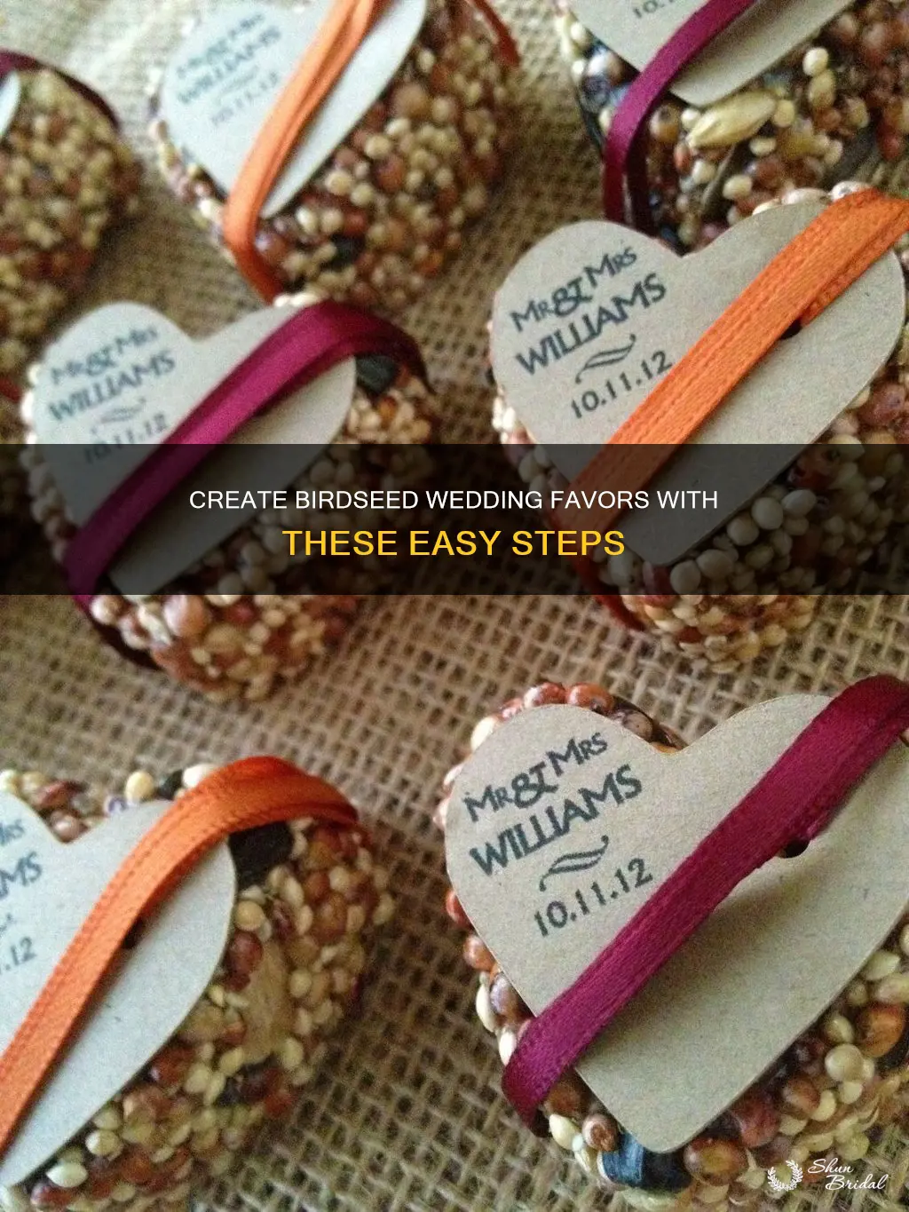 how to make little bags of birdseed for weddings