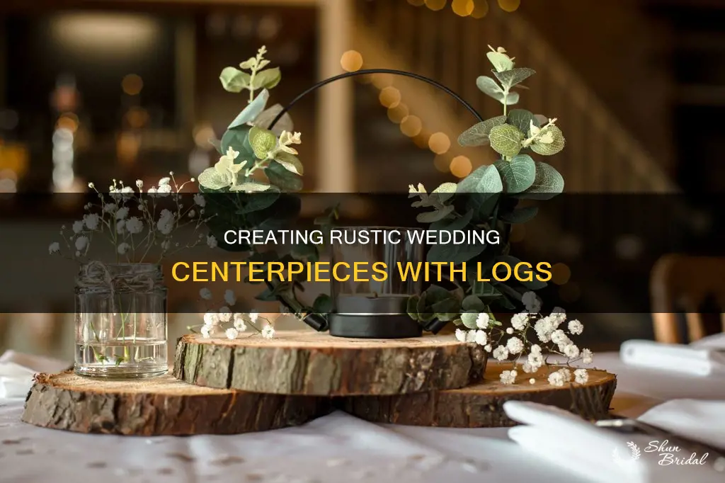 how to make log centerpieces wedding