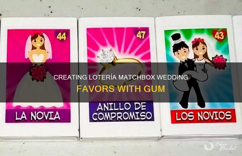 how to make loteria matchbox gum wedding favor