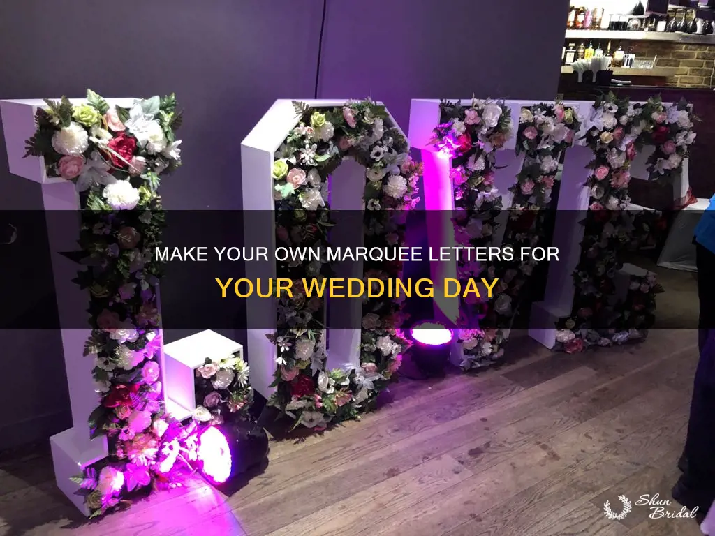 how to make marquee letters for wedding