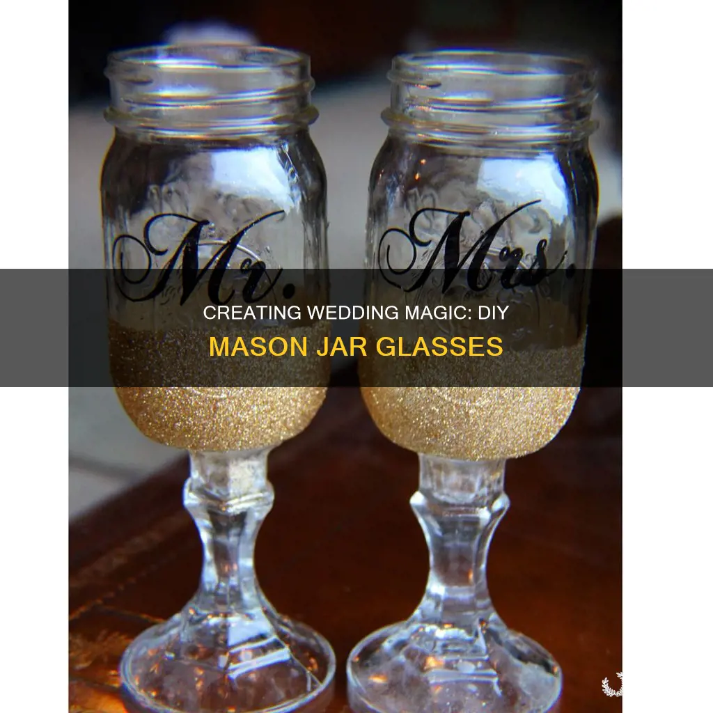 how to make mason jar wedding glasses