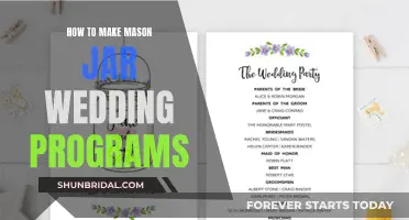 Creating Wedding Magic: DIY Mason Jar Programs