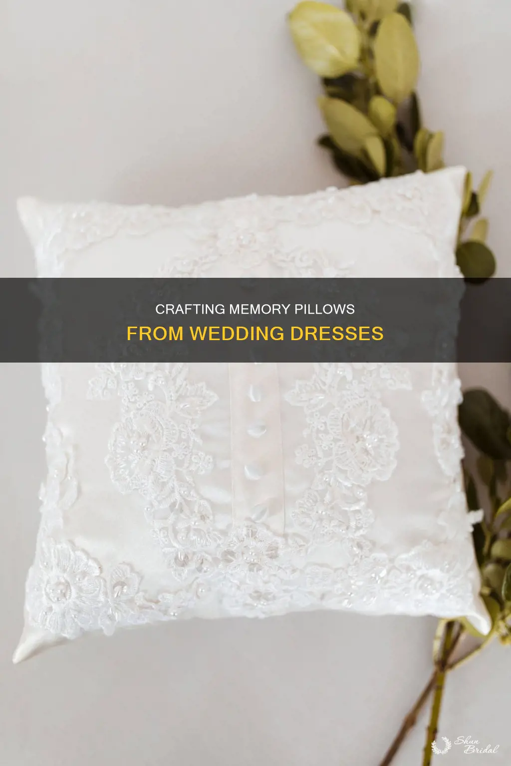 how to make memory pillows wedding dress