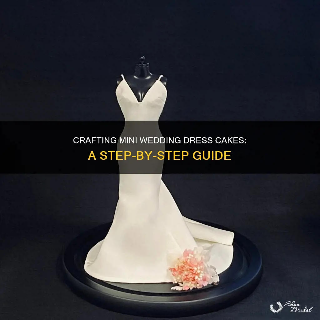 how to make mini wedding dress cakes