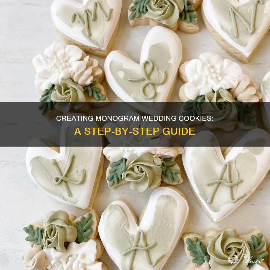 how to make monogram wedding cookies