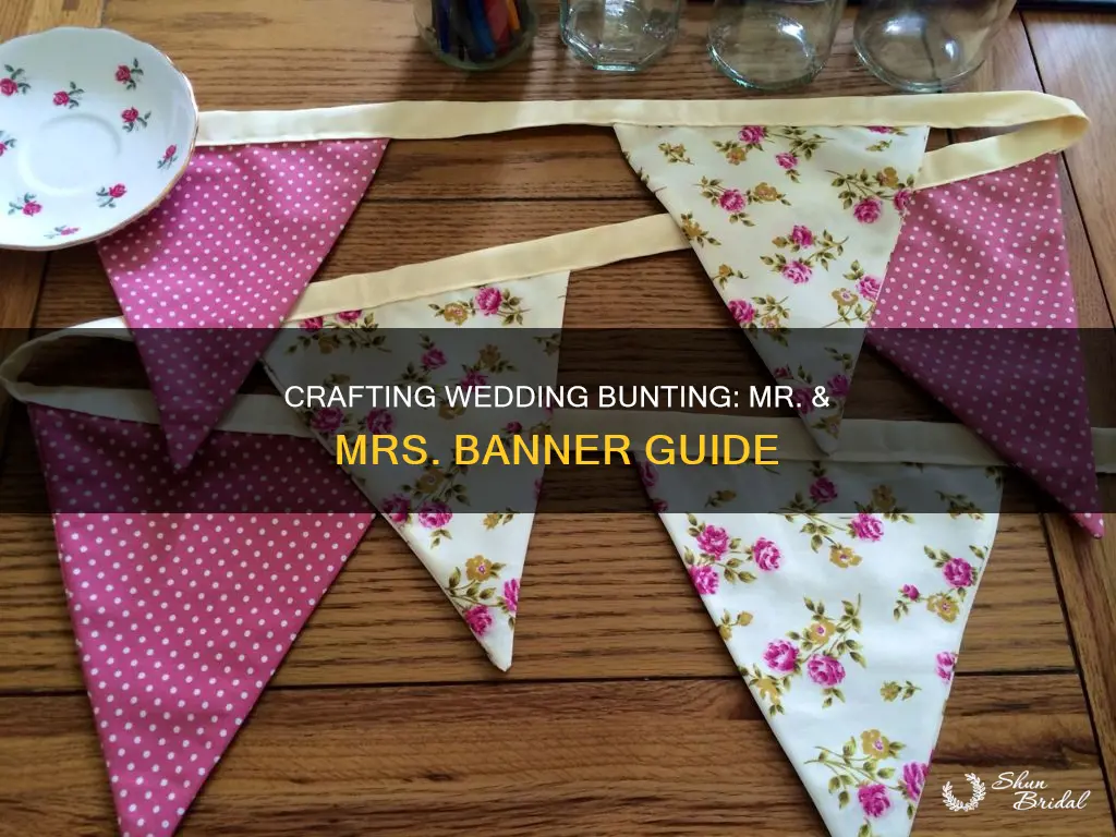 how to make mr and mrs wedding bunting