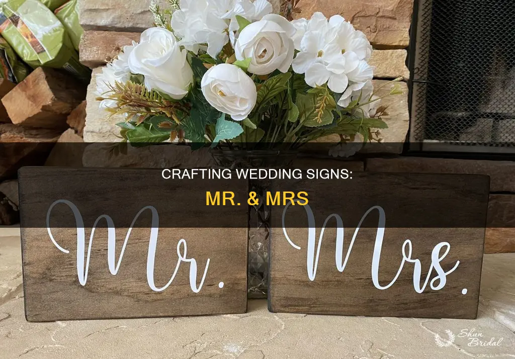 how to make mr and mrs wedding sign