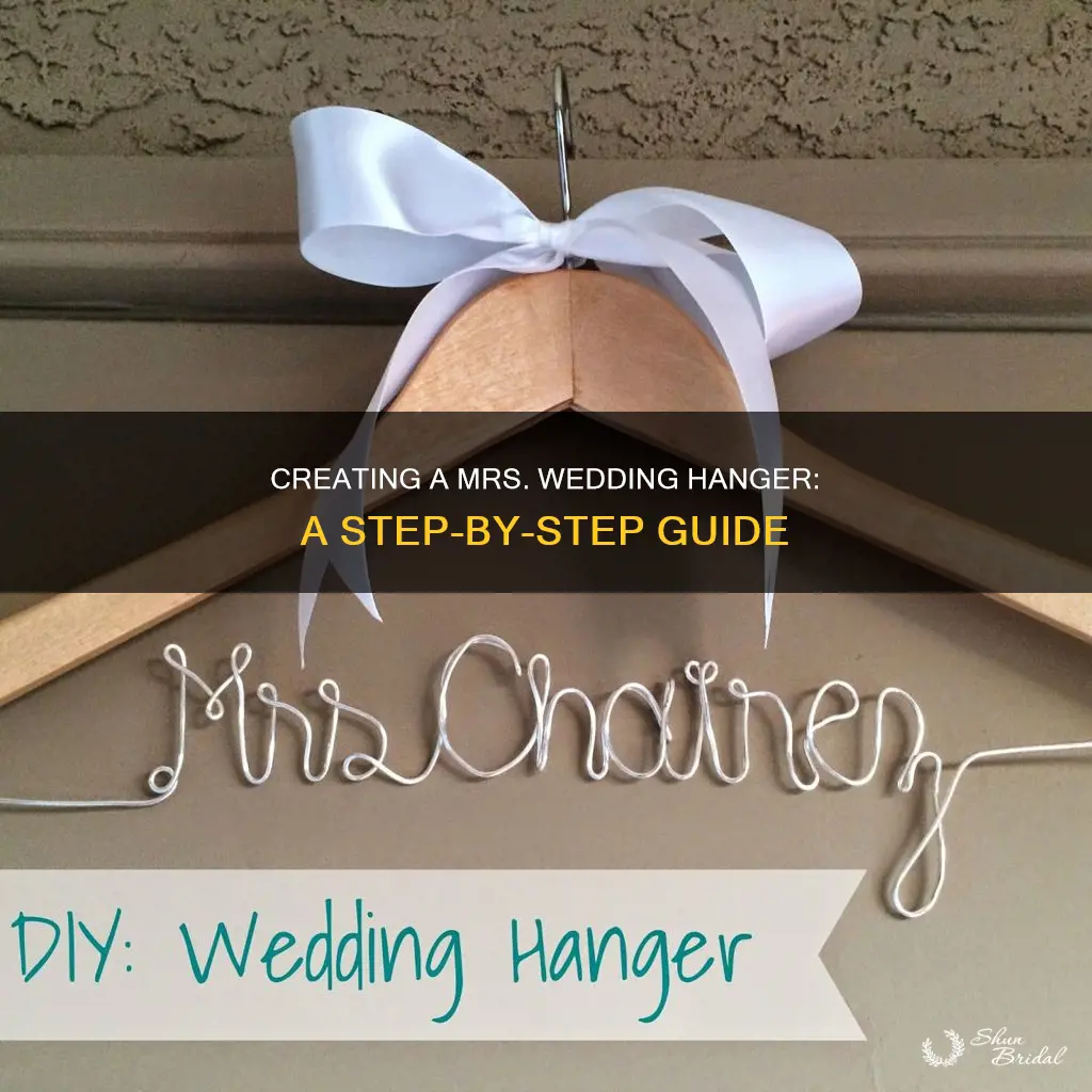 how to make mrs wedding hanger