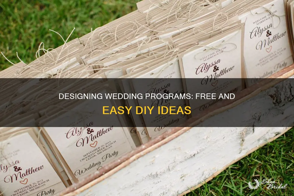 how to make my own wedding programs for free