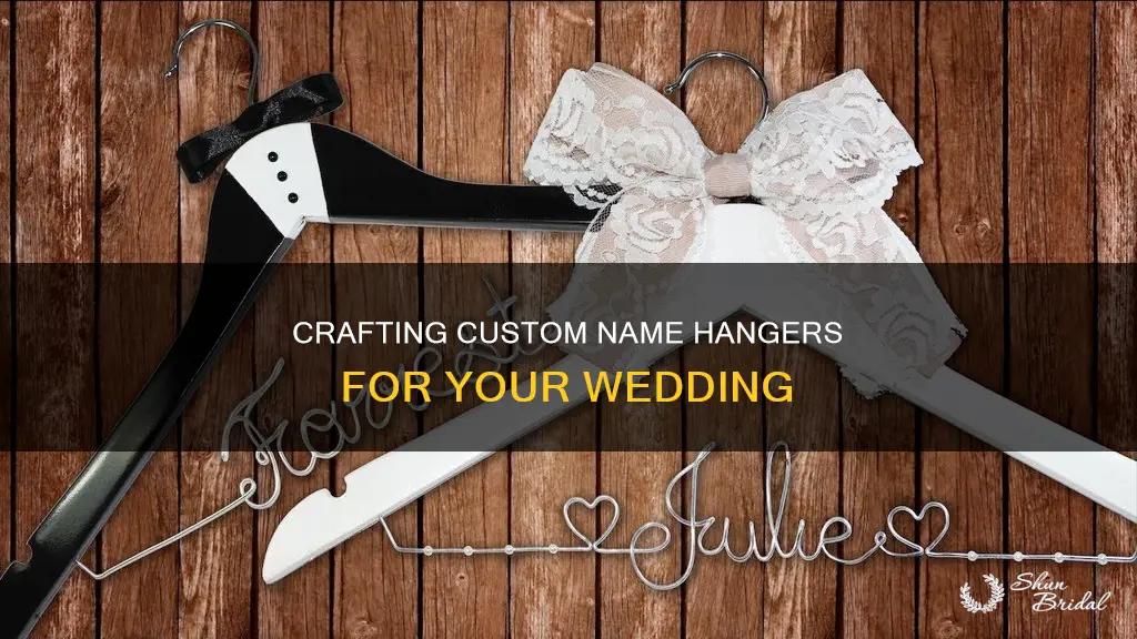 how to make name hangers for a wedding