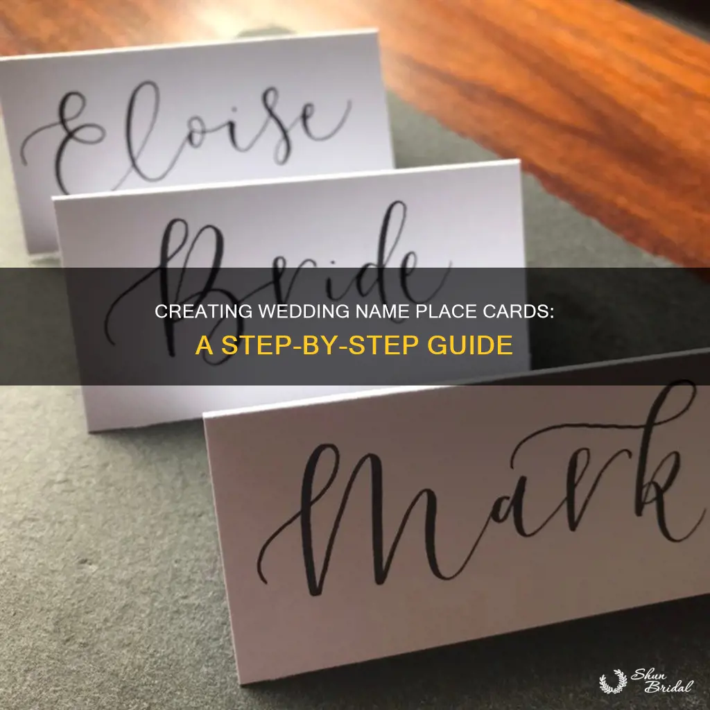 how to make name place cards for wedding