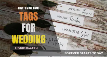 Creating Wedding Name Tags: A Simple DIY Guide