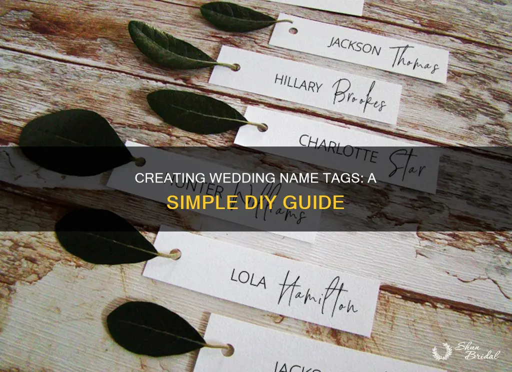 how to make name tags for wedding