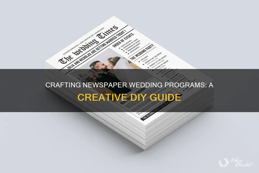 how to make newspaper wedding program