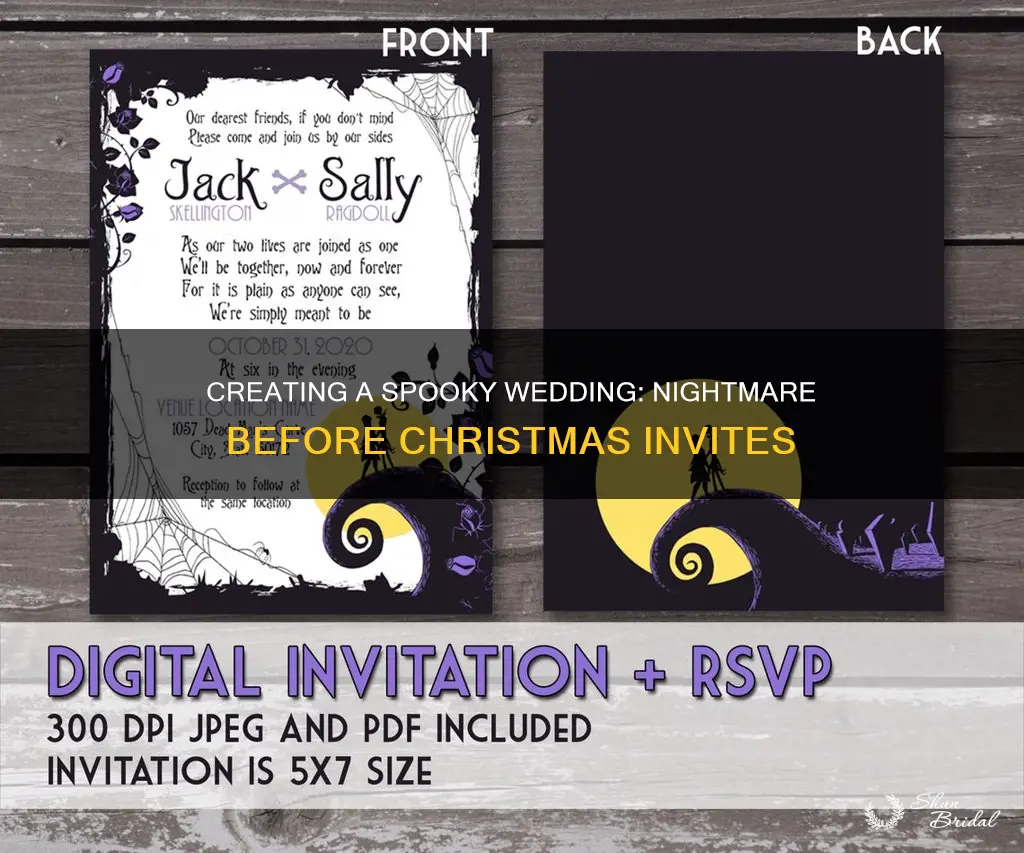 how to make nightmare before christmas wedding invitations