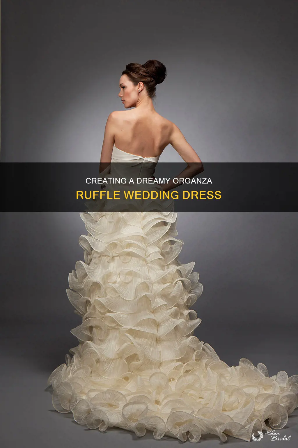 how to make organza ruffle wedding dress