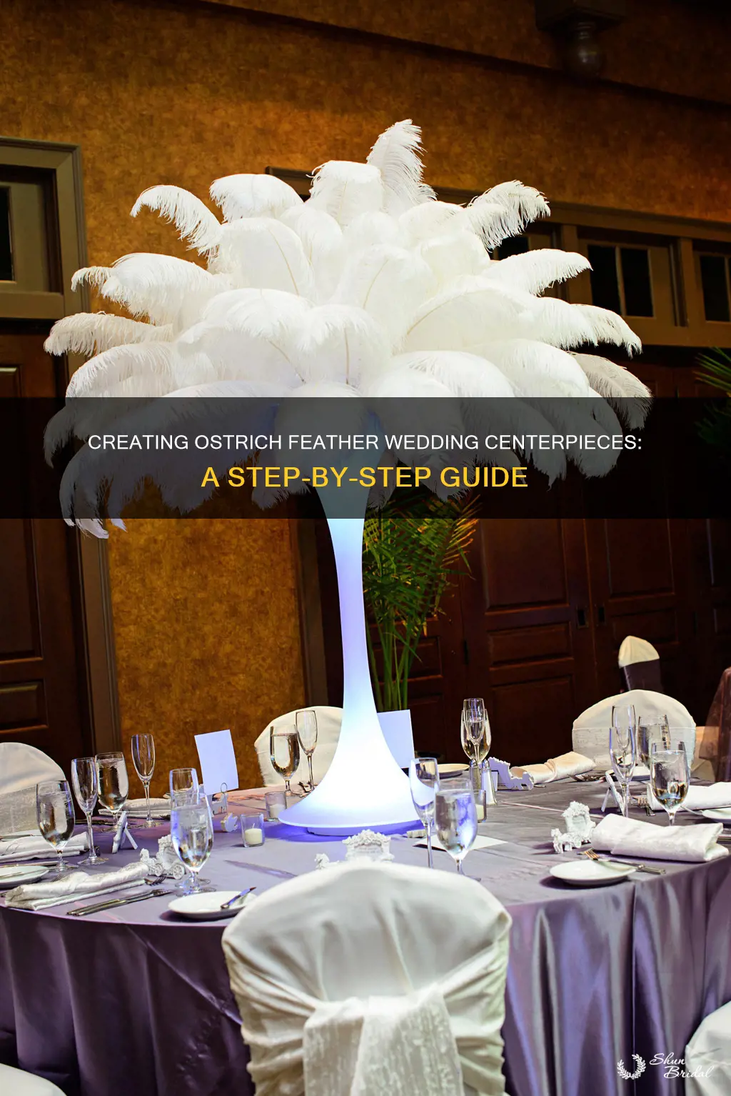 how to make ostrich feather wedding centerpieces