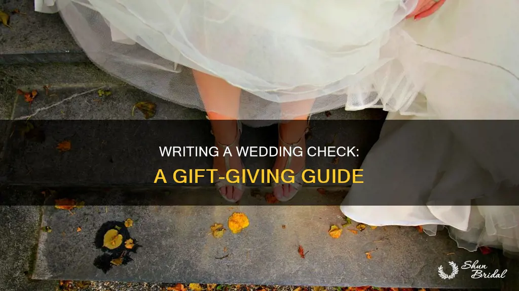 how to make out a check as a wedding gift