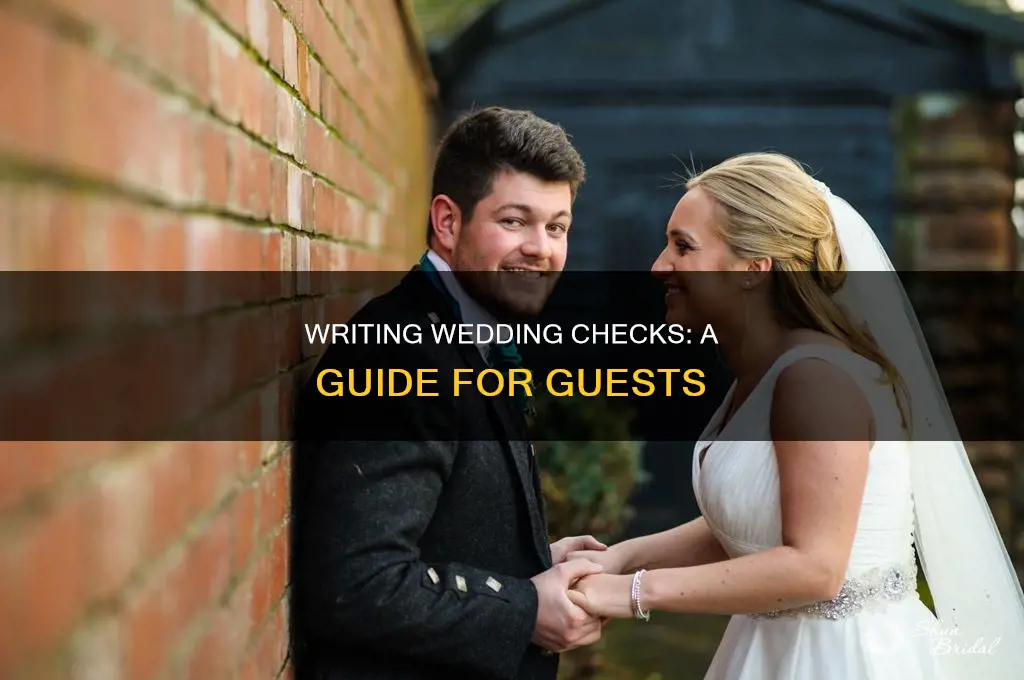 how to make out a check for a wedding couple