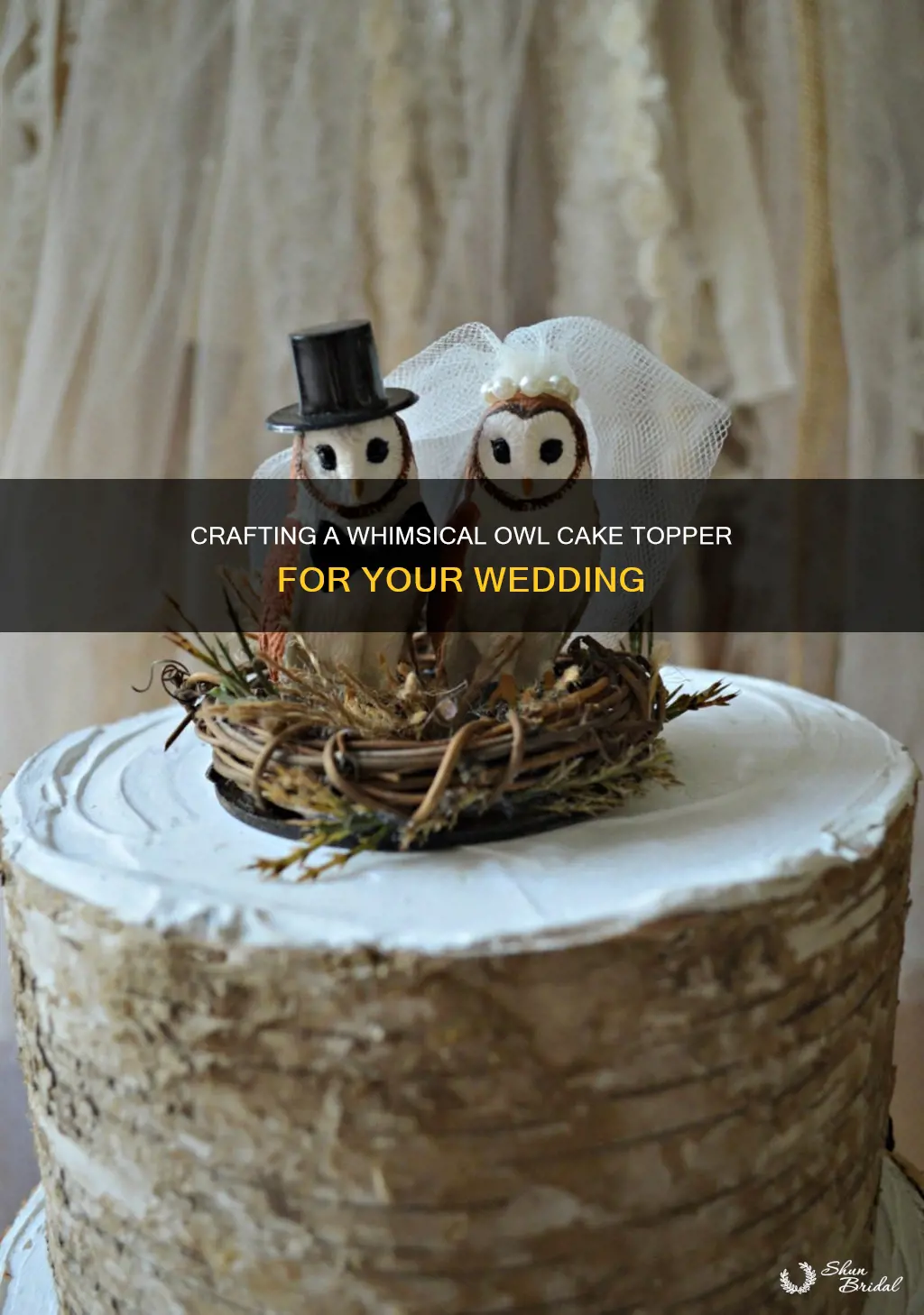 how to make owl wedding cake topper