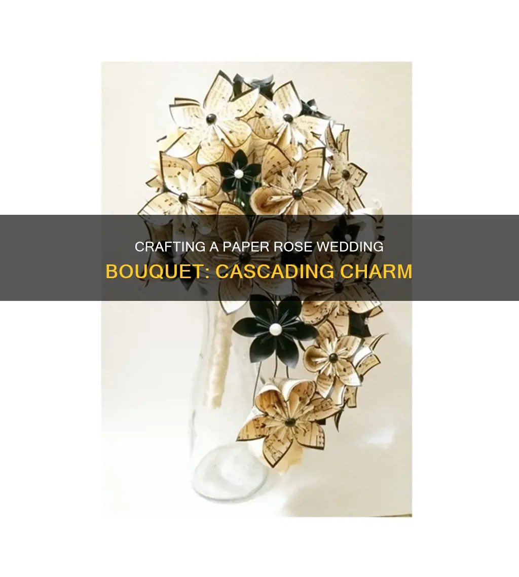 how to make paper cascading roses wedding bouquet