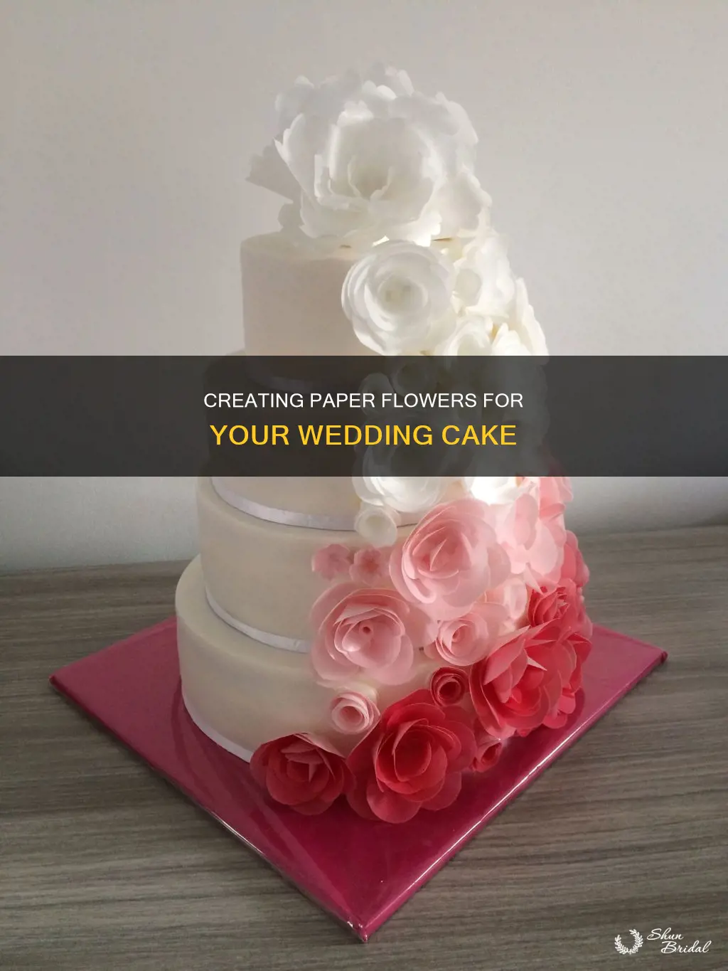 how to make paper flowers for wedding cake