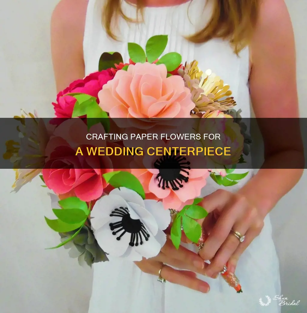 how to make paper flowers for wedding centerpiece