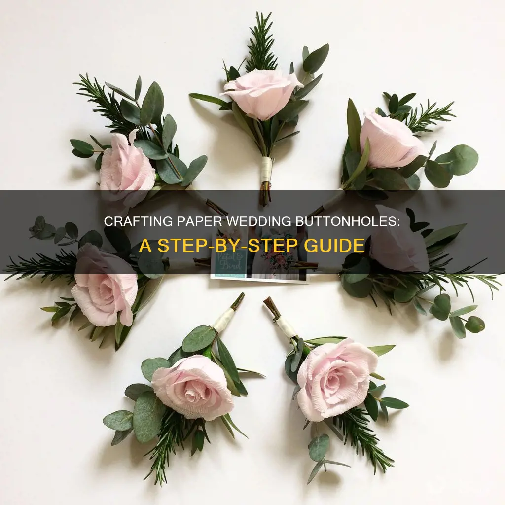 how to make paper wedding buttonholes