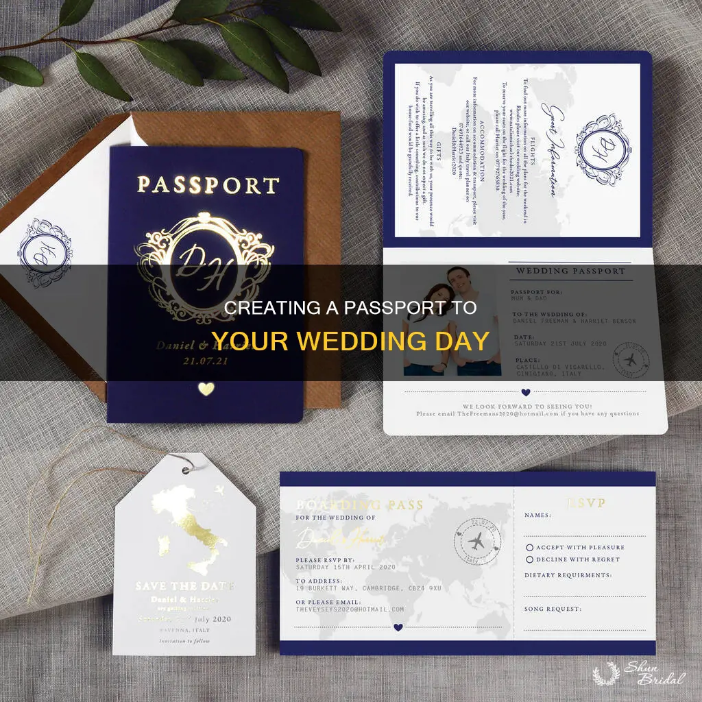 how to make passport style wedding invitation