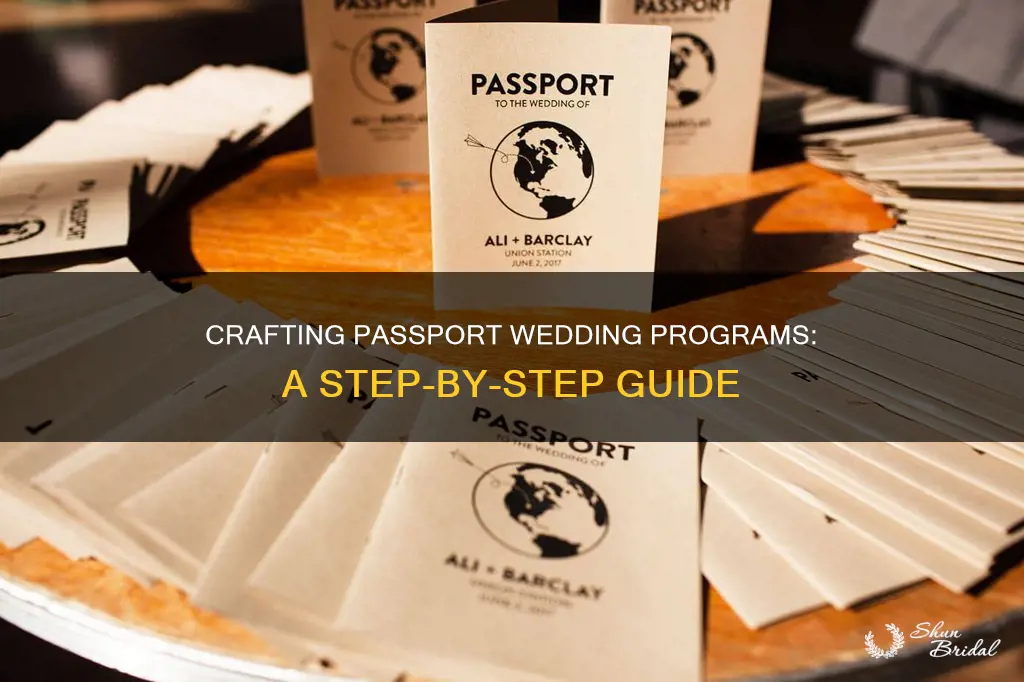 how to make passport wedding programs