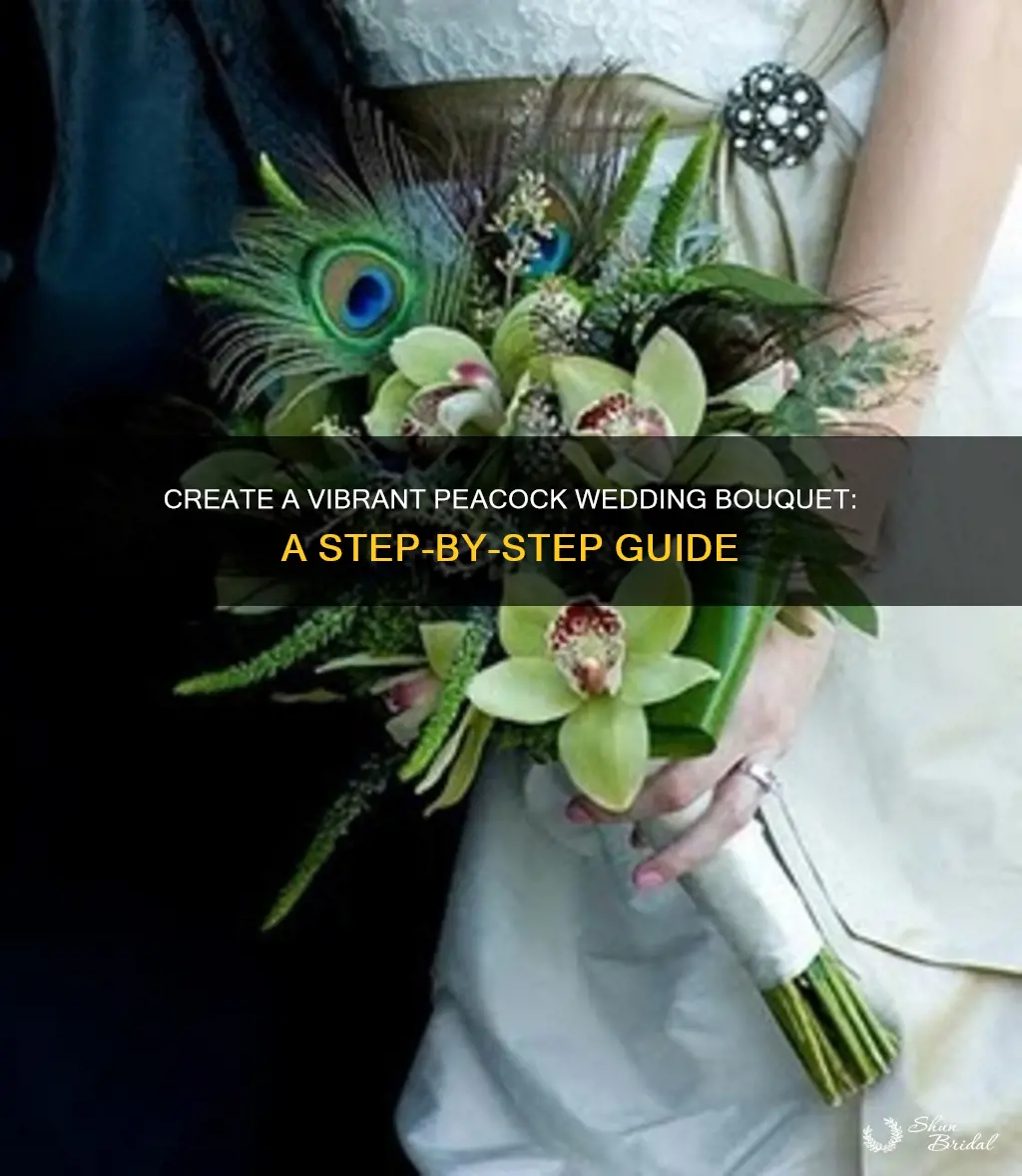 how to make peacock wedding bouquet