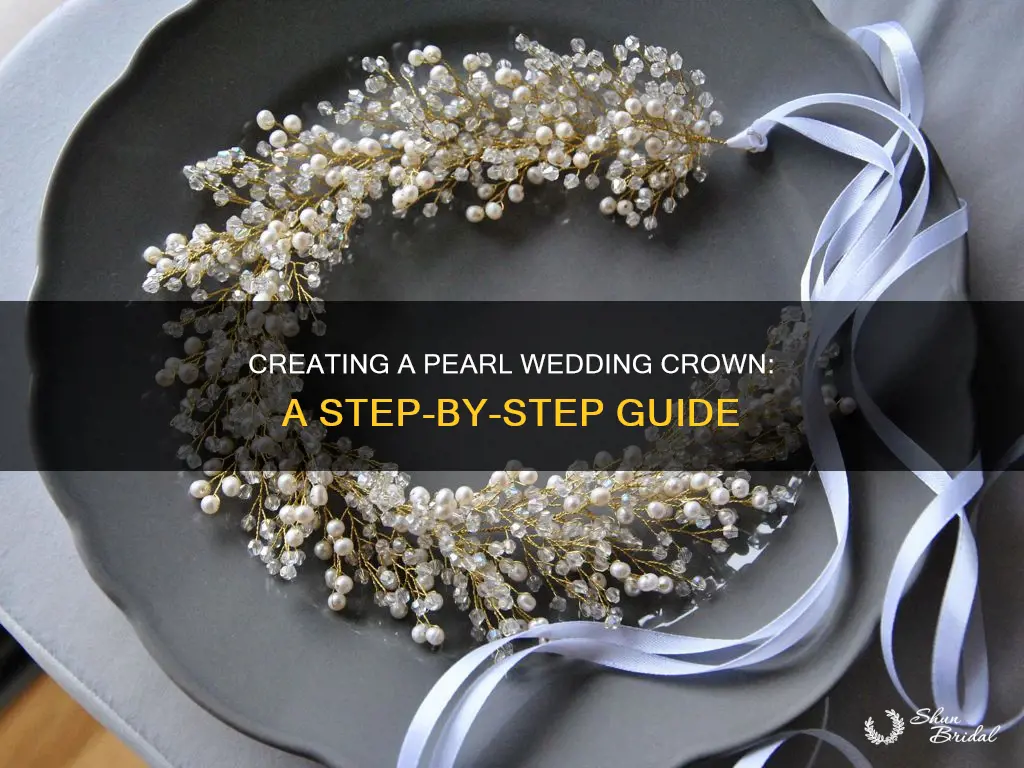 how to make pearl wedding crown