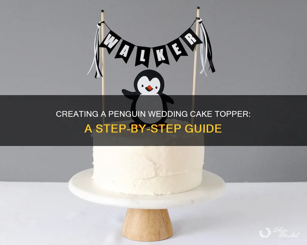 how to make penguin wedding cake topper