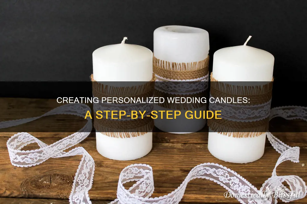 how to make personalised wedding candles