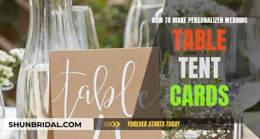 Crafting Personalized Wedding Table Tent Cards: Tips and Tricks