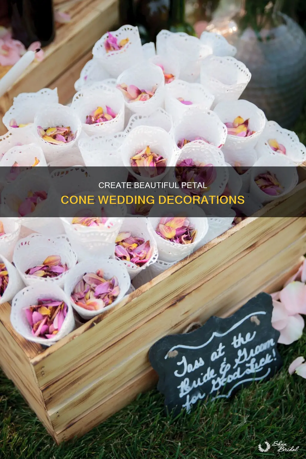 how to make petal cones wedding